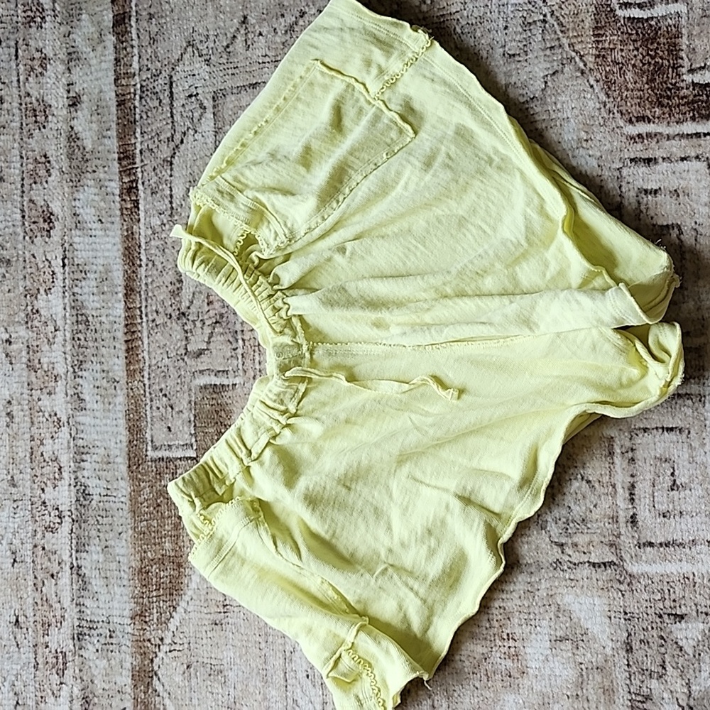 Free People Organic Cotton Shorts Minted Lemonade Size XS